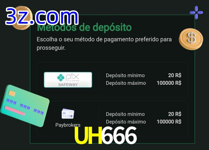 O cassino UH666 oferece uma grande variedade de métodos de pagamento